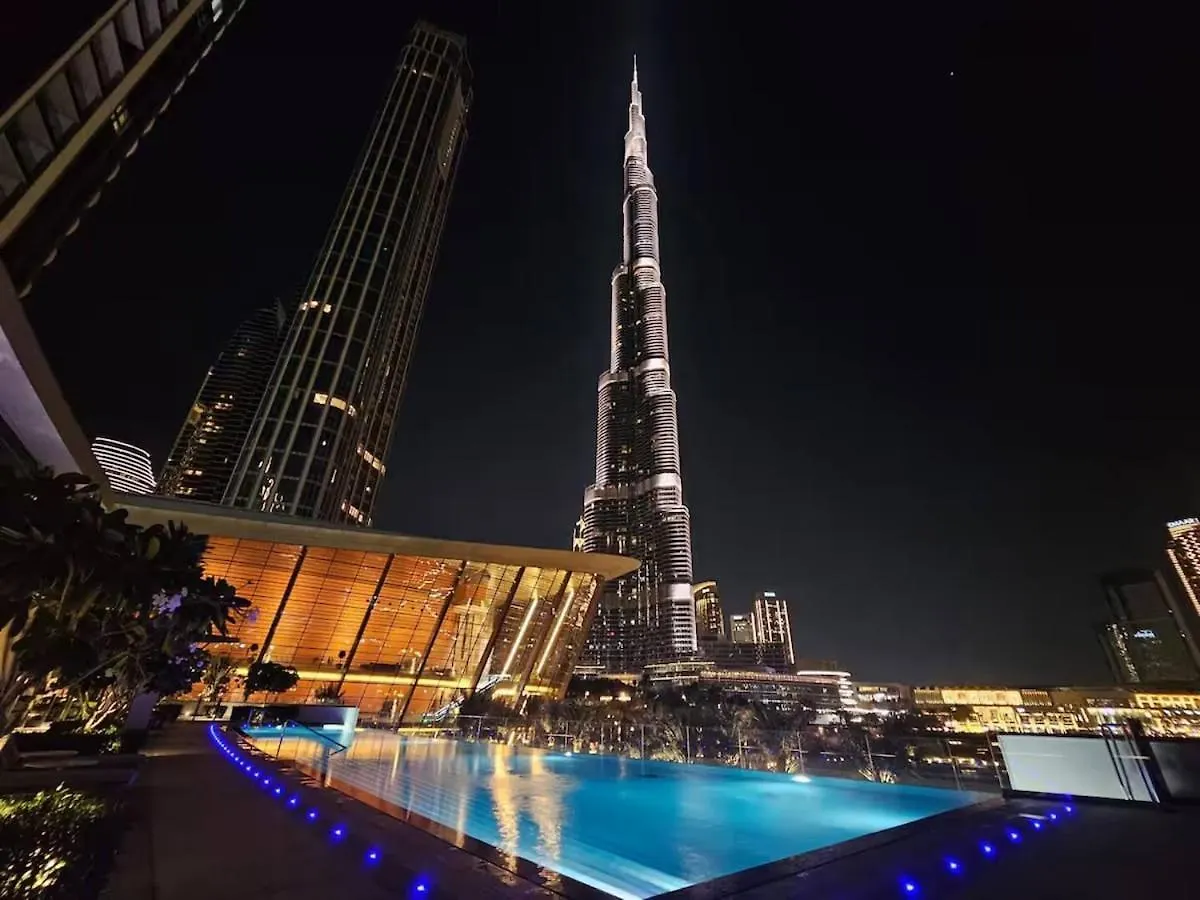Beautiful 1Br Burj View From Infinity Pool Apartment Dubai 0*,
